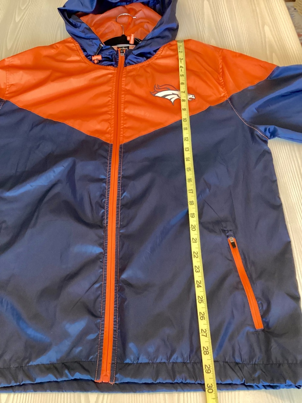 Denver Broncos Lightweight Windbreaker Rain Jacket NFL Team Apparel Extra-Large - Picture 7 of 10